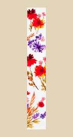 1" Red And White Solid Wood Floral Bouquet Porch Sign