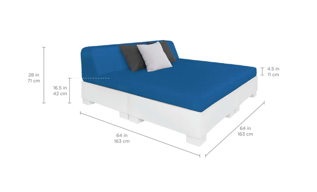 Affinity Square Sunbed with Backrest Cushion