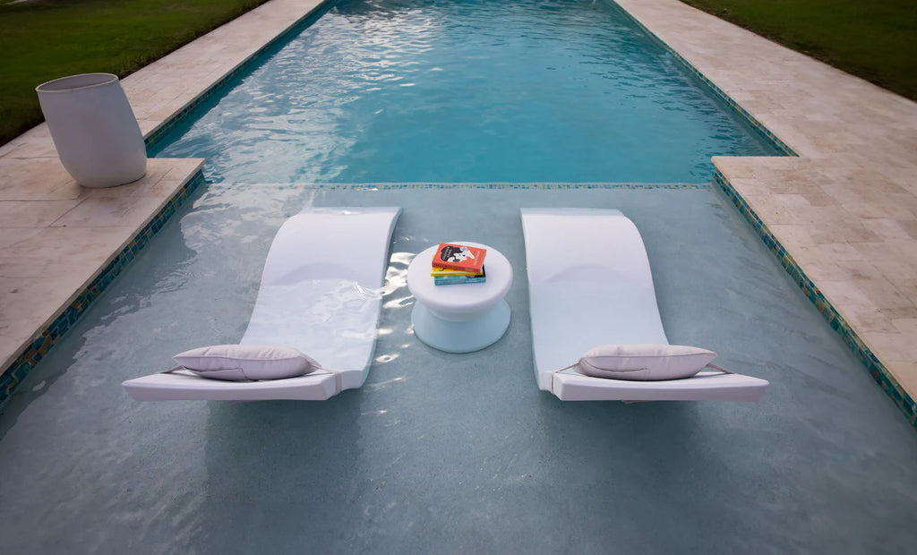 Signature Chaise Headrest Pillow and Side Table In-pool Set