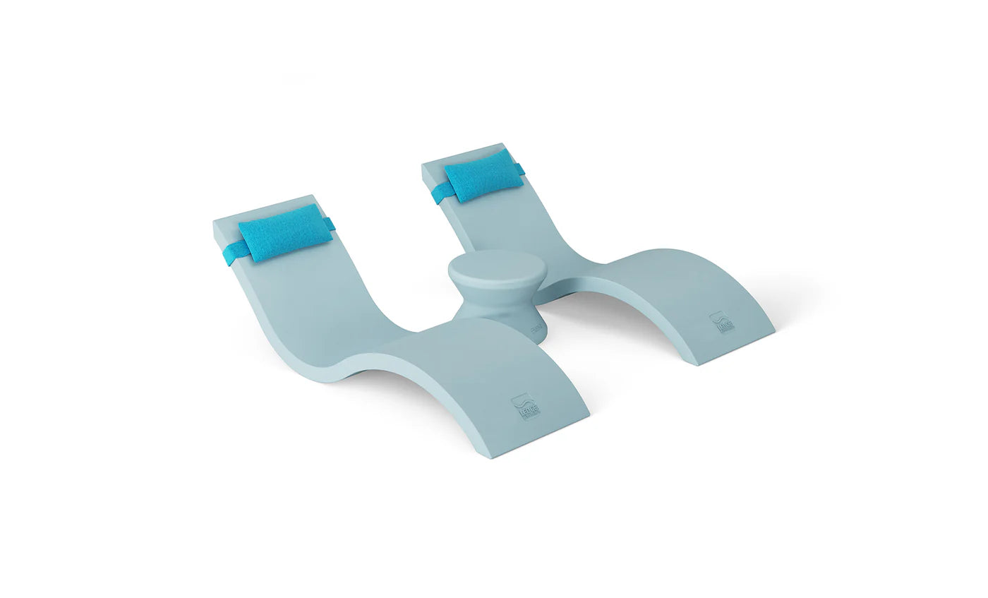 Signature Chaise Headrest Pillow and Side Table In-pool Set