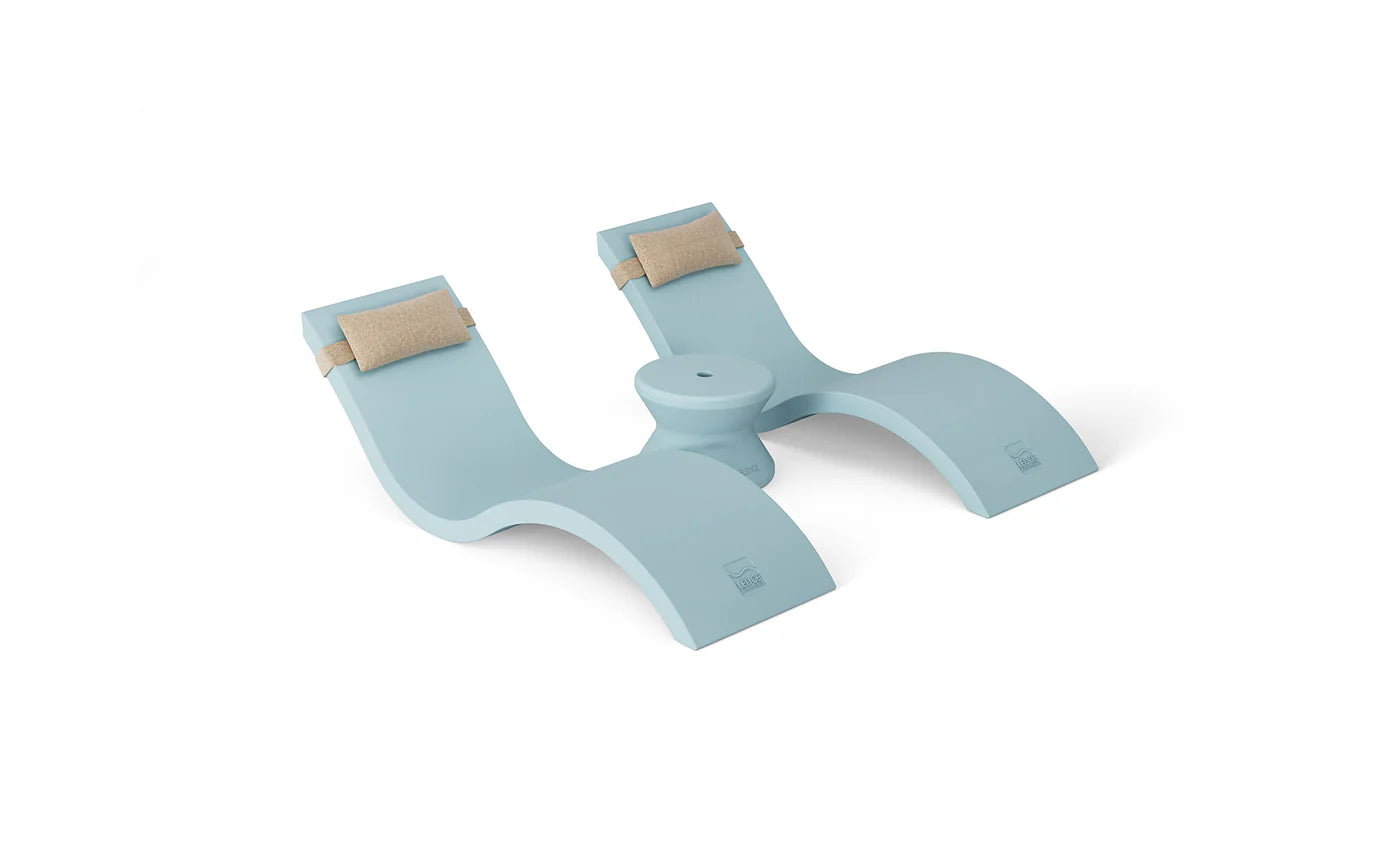 Signature Chaise Headrest Pillow and Side Table In-pool Set