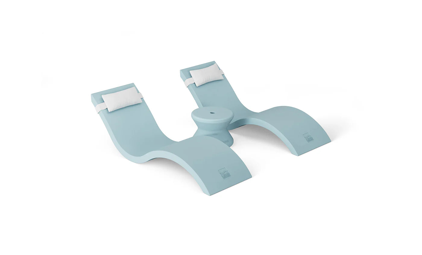 Signature Chaise Headrest Pillow and Side Table In-pool Set
