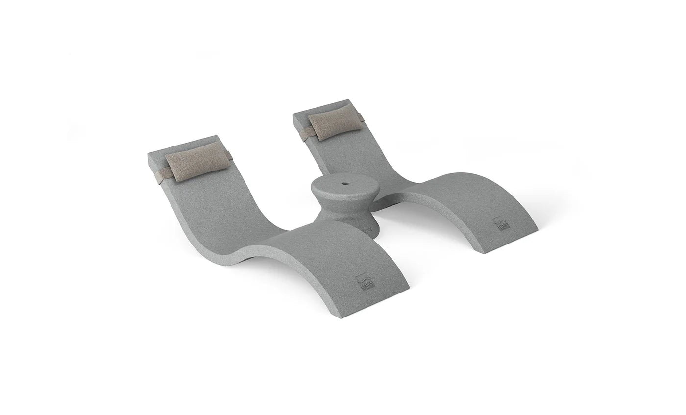 Signature Chaise Headrest Pillow and Side Table In-pool Set