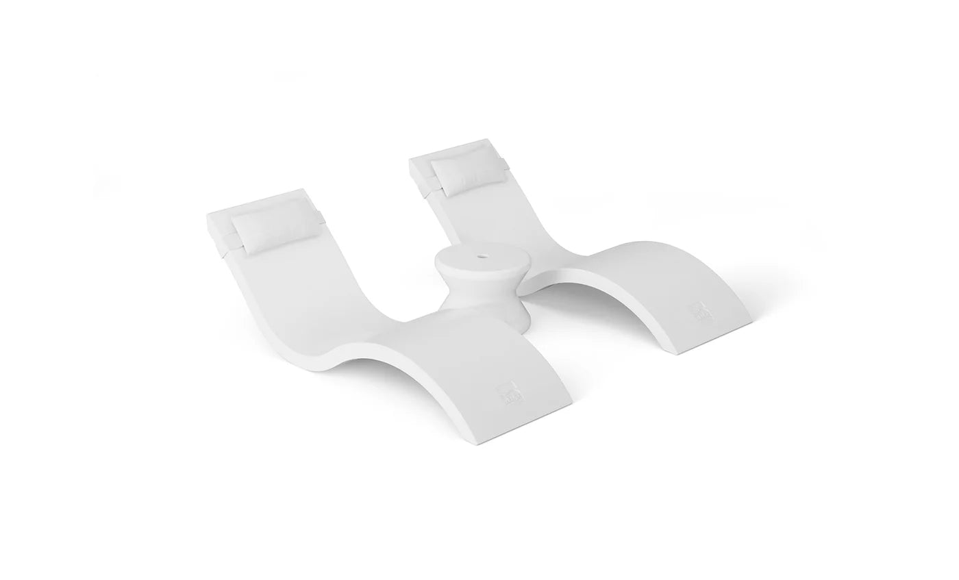 Signature Chaise Headrest Pillow and Side Table In-pool Set