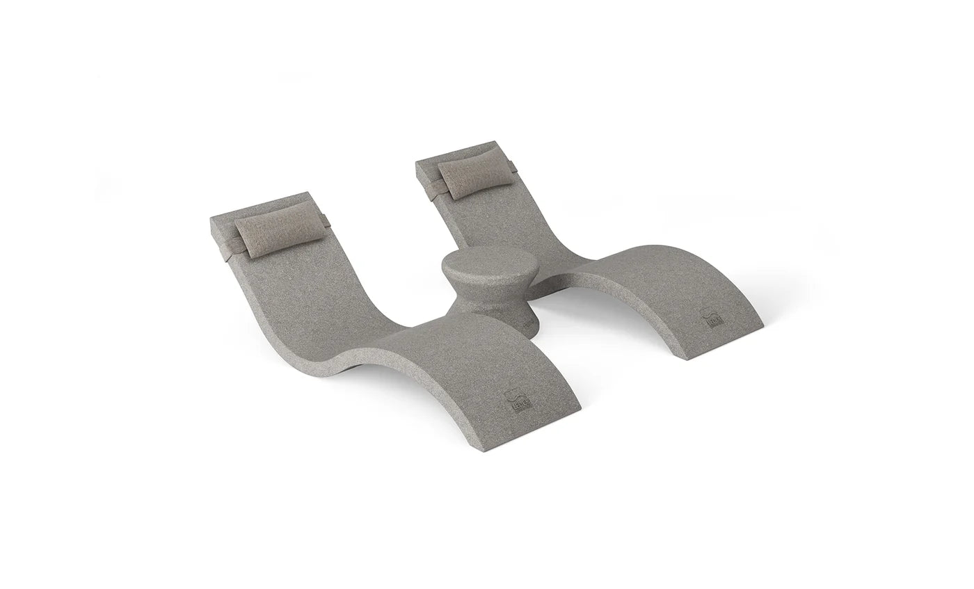 Signature Chaise Headrest Pillow and Side Table In-pool Set