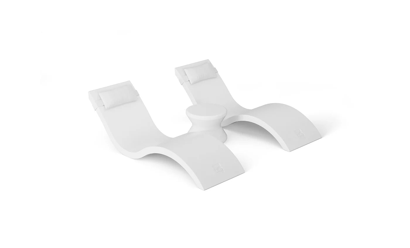 Signature Chaise Headrest Pillow and Side Table In-pool Set