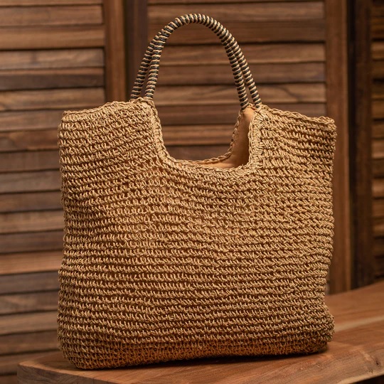 Straw Tote Bag Natural The Products Edge