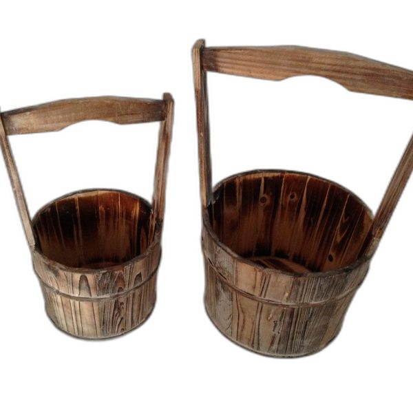 "10 X 10" Brown, Wood Garden Planter - 2 Piece