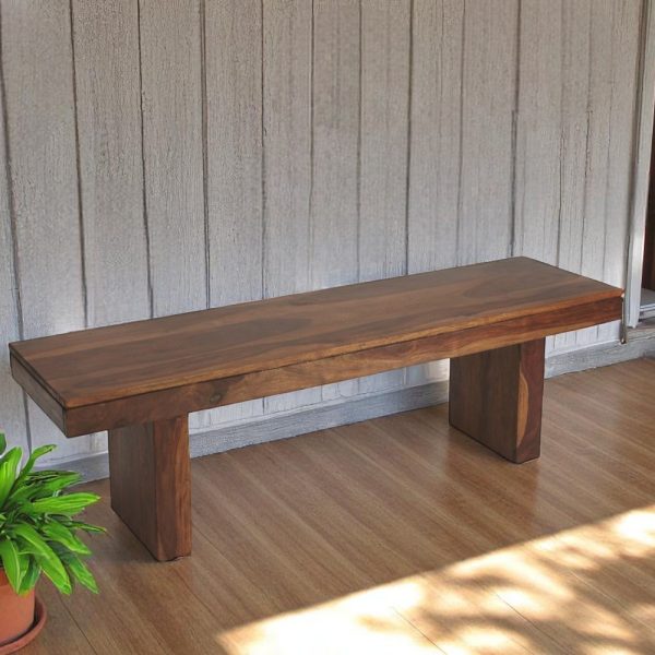 Modern Chunky Solid Wood Bench